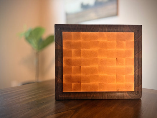 Maple & Walnut Framed End-Grain Cutting Board - 14.5”x12”x1-1/2”