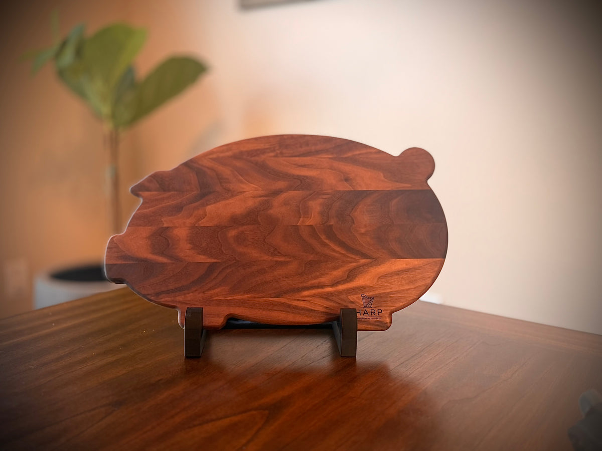 Handmade Pig-Shaped Serving Board - 18”x11”x1/2”
